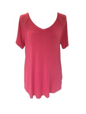 American Eagle Outfitters Soft & Sexy T Short Sleeve V-Neck Top coral size XS